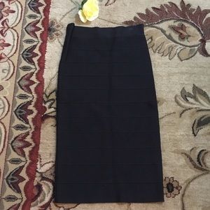 BCBGMaxazria fitted black pencil skirt